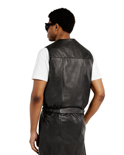 LEATHER UTILITY VEST